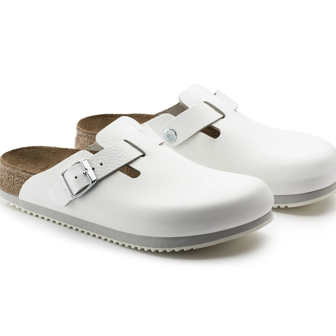 Birkenstock Clogs<Boston Super Grip White