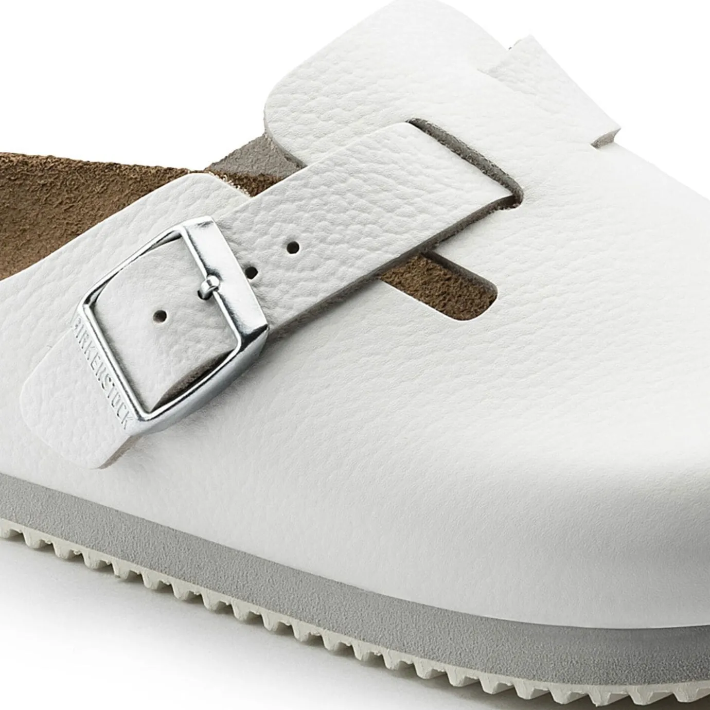 Birkenstock Clogs<Boston Super Grip White
