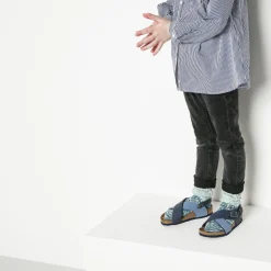 Birkenstock Socks<Cotton Slub Kids Nile Blue