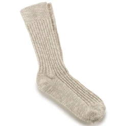 Birkenstock Socks<Cotton Slub Men Beige/White