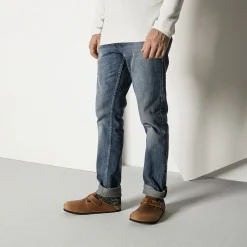 Birkenstock Socks<Cotton Slub Men Black/Gray