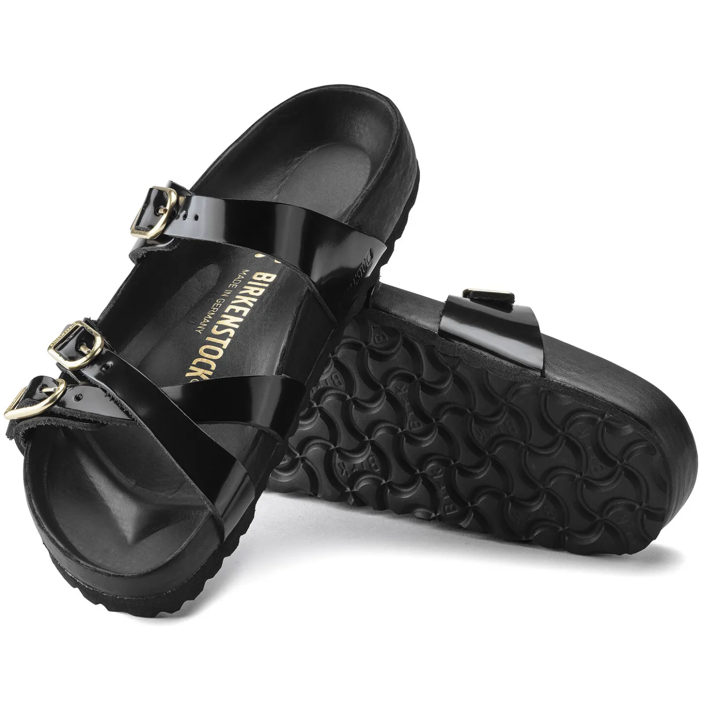 Birkenstock Multi-Strap Sandals<Franca High Shine Black