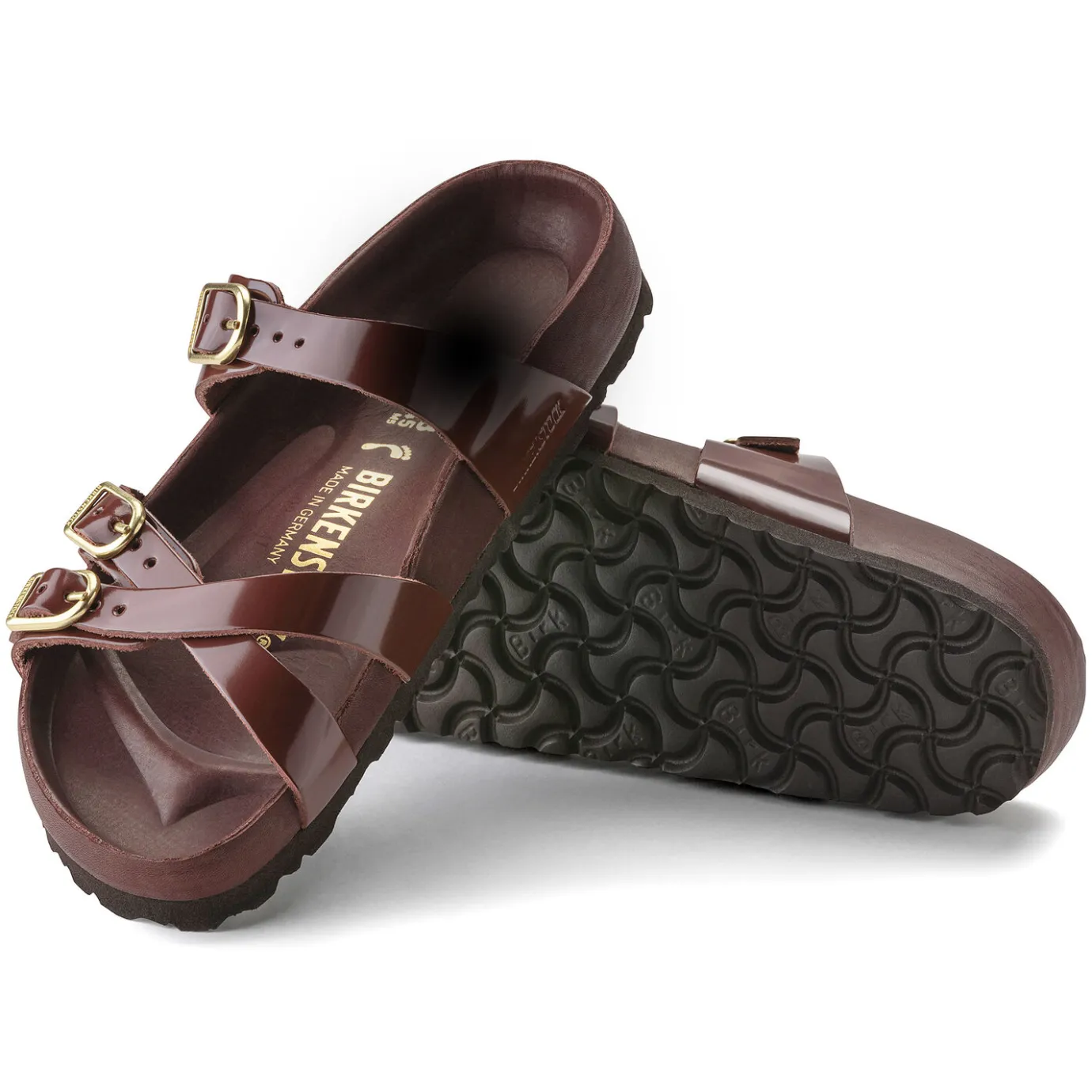 Birkenstock Multi-Strap Sandals<Franca High Shine Chocolate