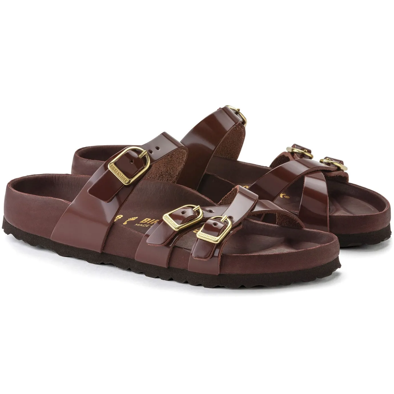 Birkenstock Multi-Strap Sandals<Franca High Shine Chocolate