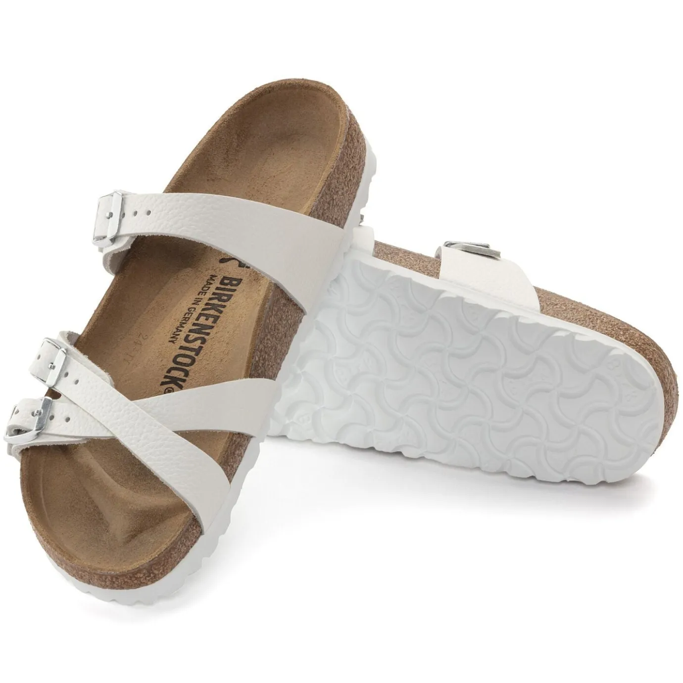 Birkenstock Multi-Strap Sandals<Franca White