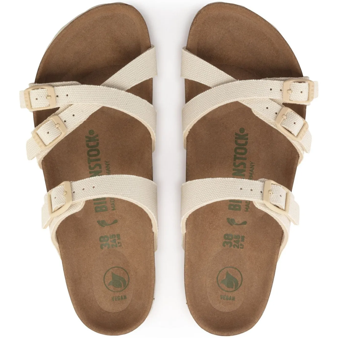 Birkenstock Multi-Strap Sandals<Franca Vegan Canvas Eggshell