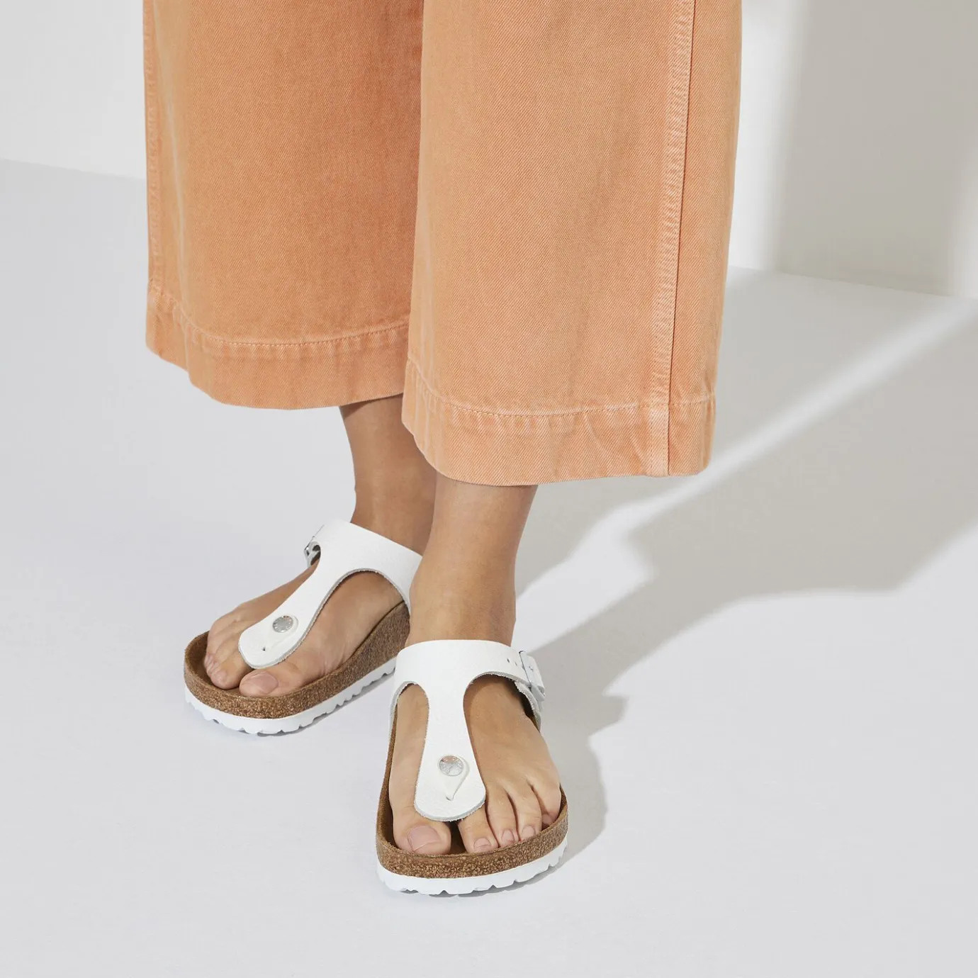 Birkenstock Thong Sandals<Gizeh White