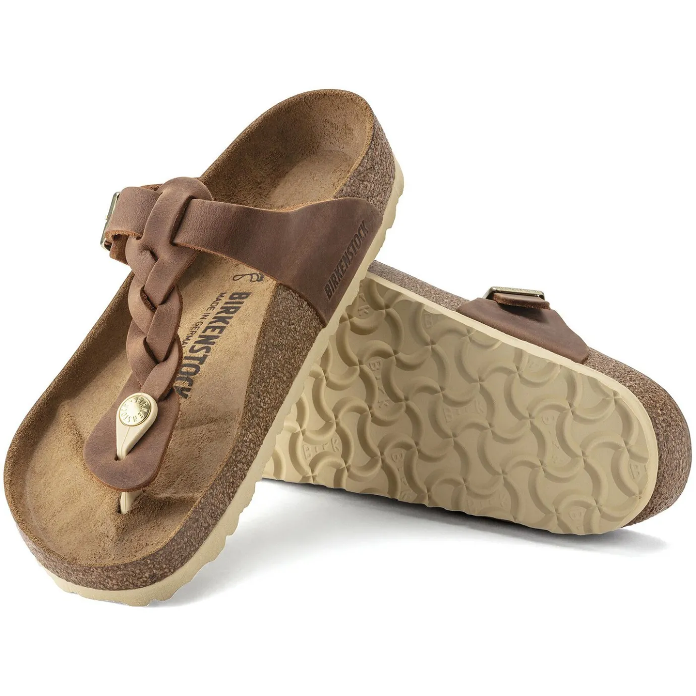 Birkenstock Thong Sandals<Gizeh Cognac