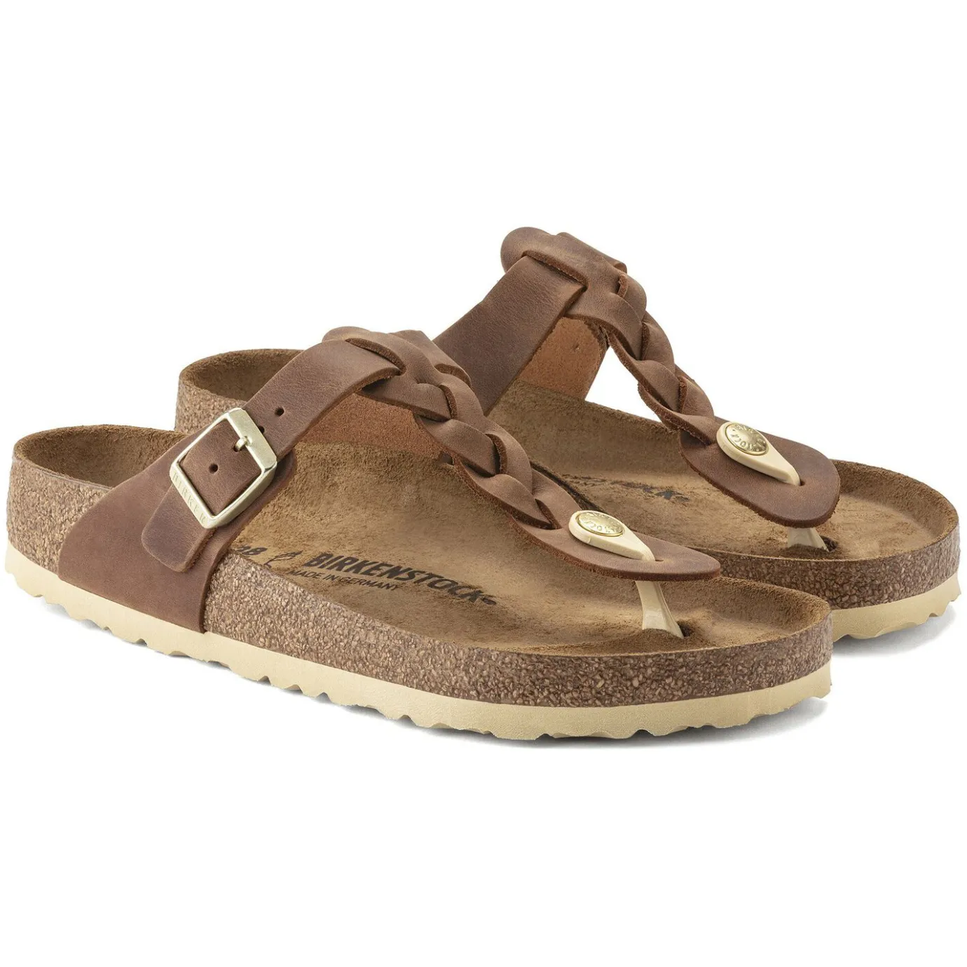 Birkenstock Thong Sandals<Gizeh Cognac
