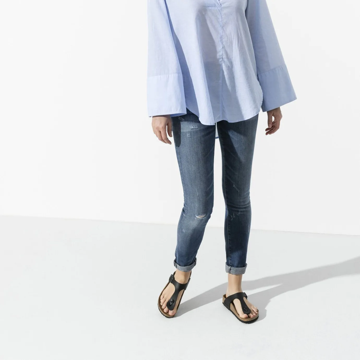 Birkenstock Thong Sandals<Gizeh Black