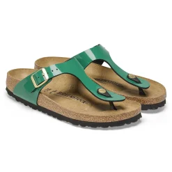 Birkenstock Thong Sandals<Gizeh Patent Digital Green