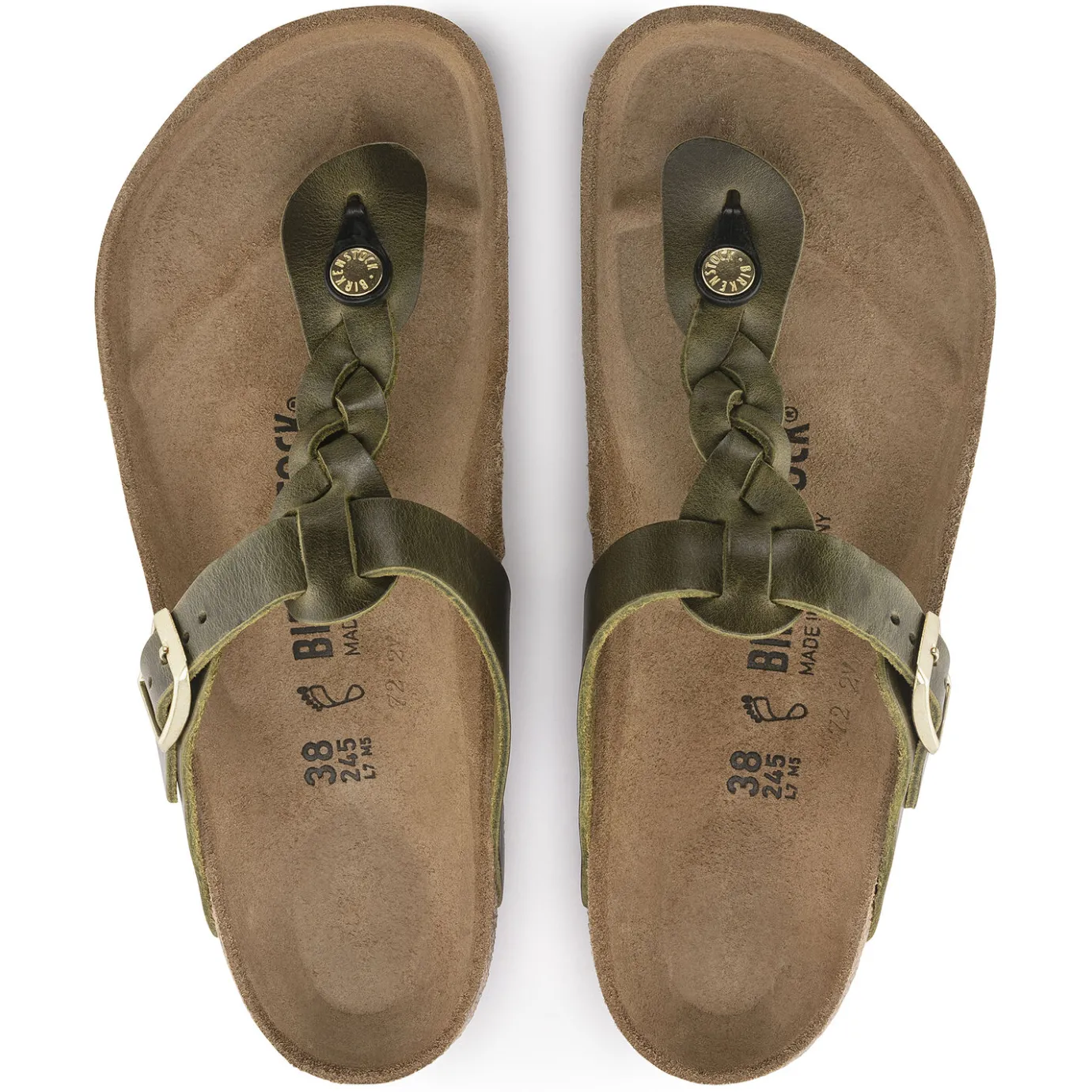 Birkenstock Thong Sandals<Gizeh Olive Green