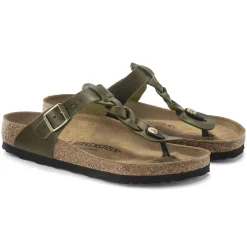 Birkenstock Thong Sandals<Gizeh Olive Green
