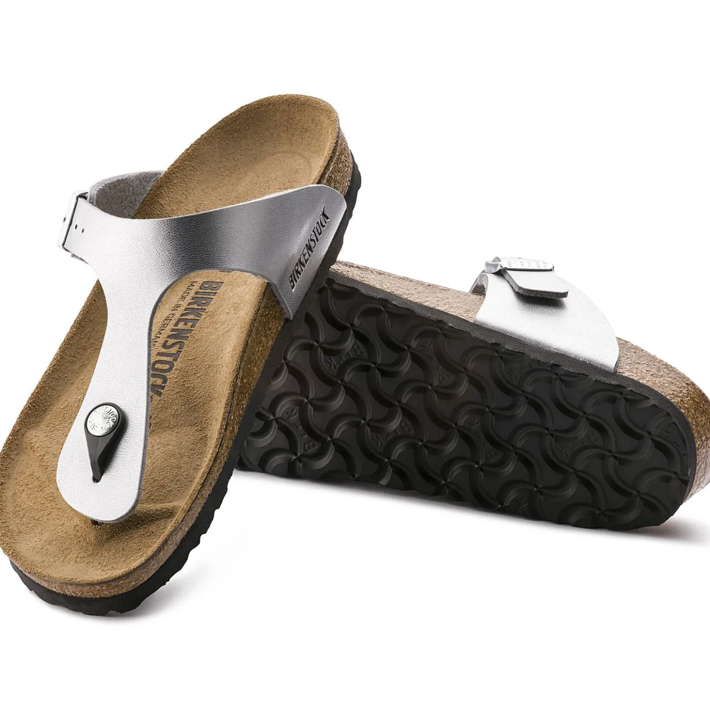Birkenstock Thong Sandals<Gizeh Silver