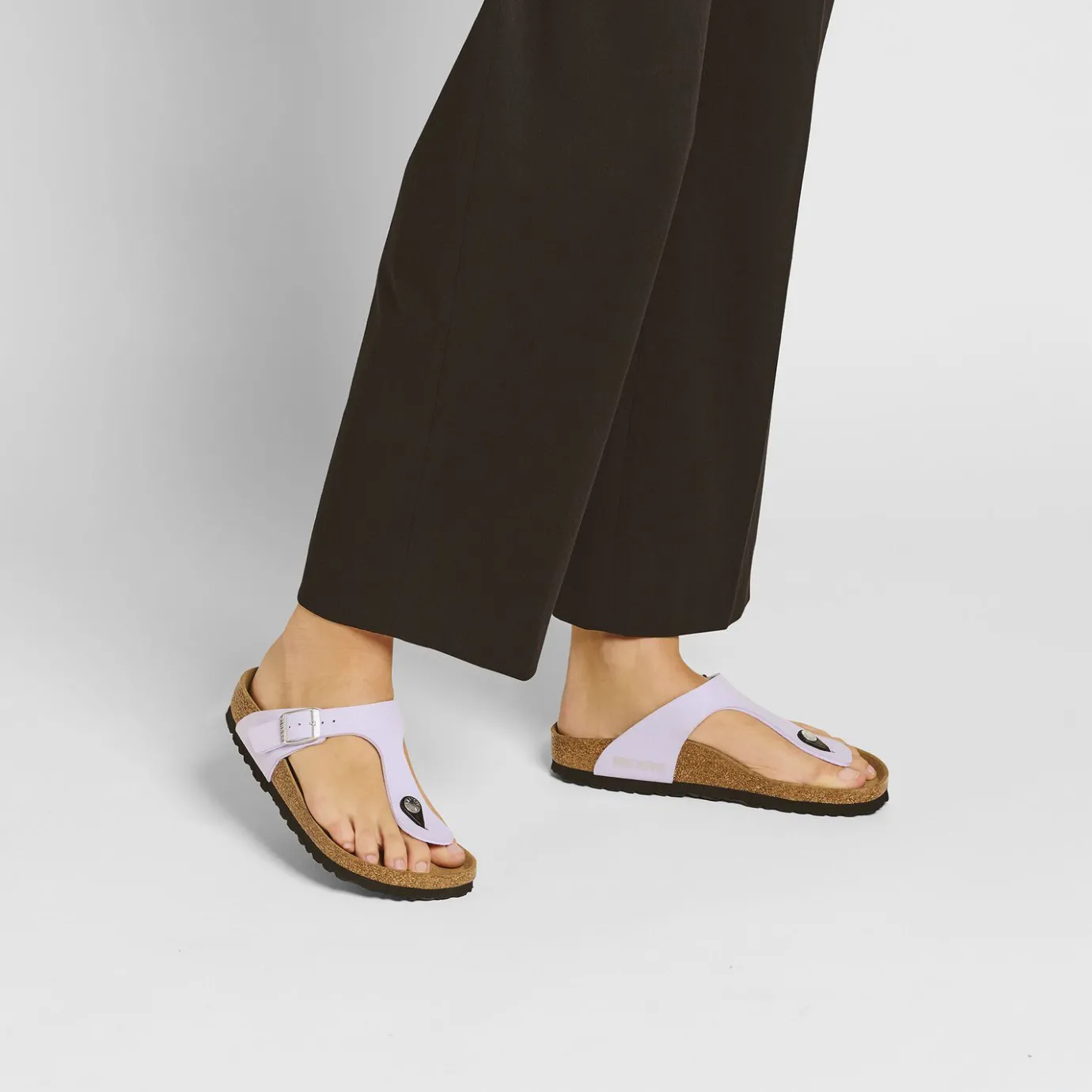 Birkenstock Thong Sandals<Gizeh Soft Birki Vegan Purple Fog