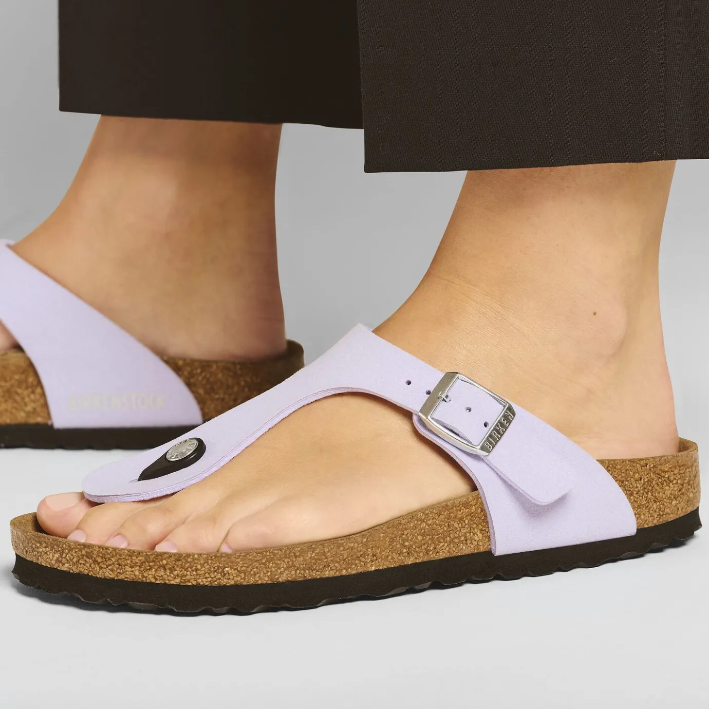 Birkenstock Thong Sandals<Gizeh Soft Birki Vegan Purple Fog