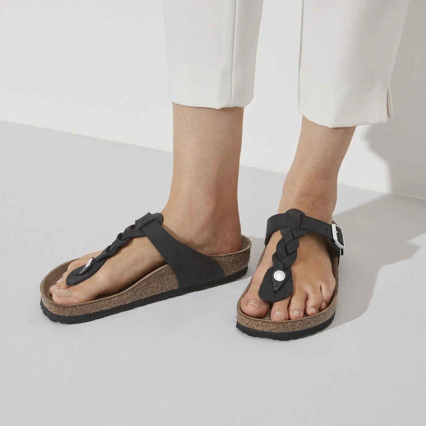 Birkenstock Thong Sandals<Gizeh Black