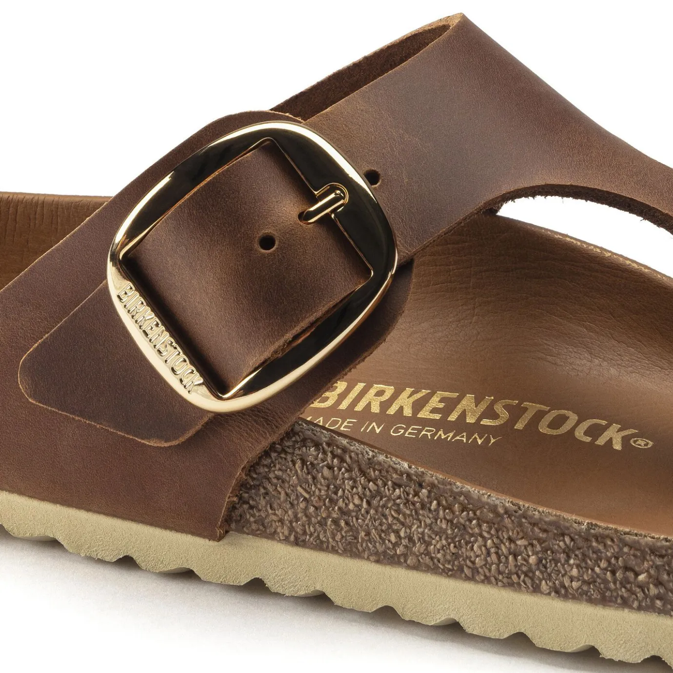 Birkenstock Thong Sandals<Gizeh Big Buckle Cognac