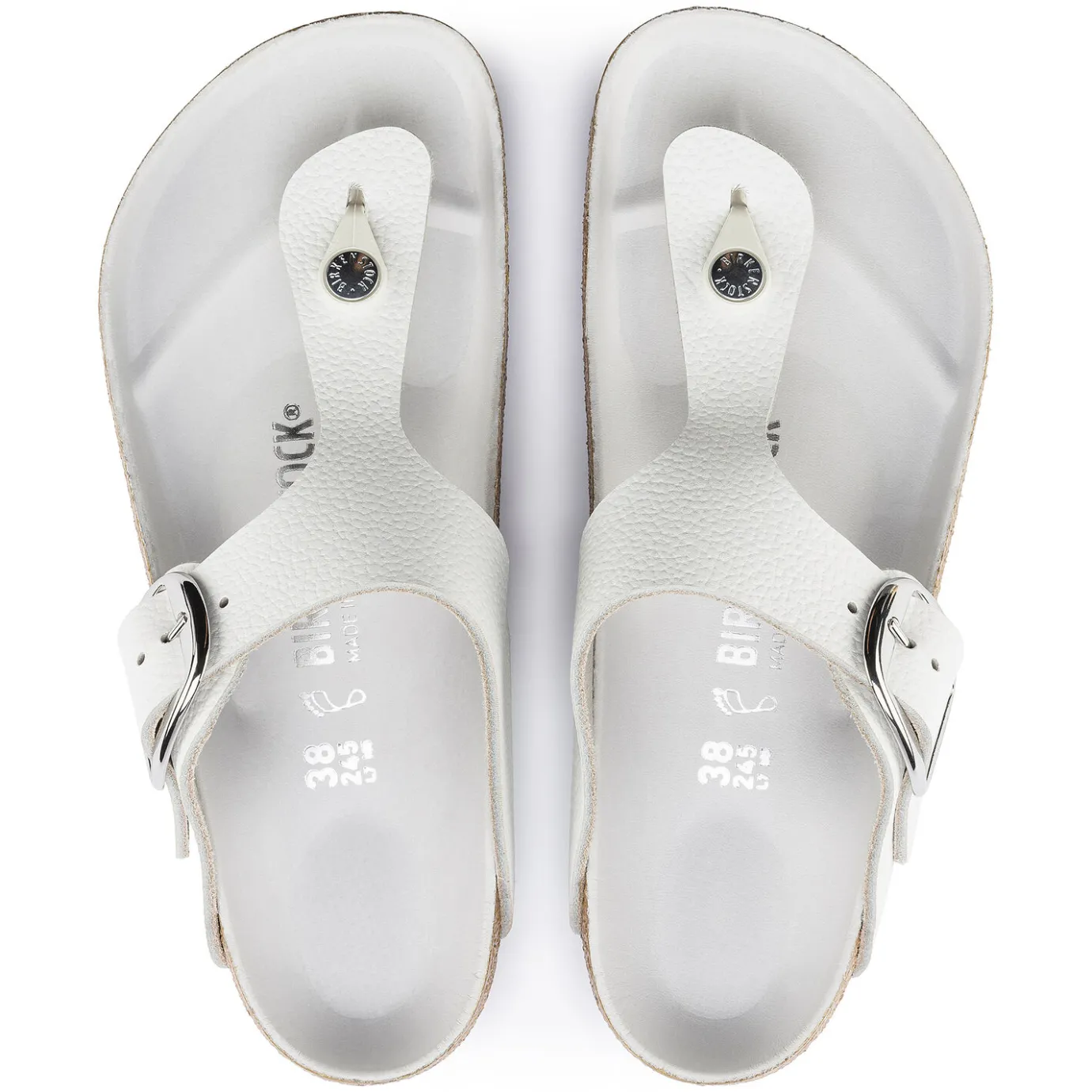 Birkenstock Thong Sandals<Gizeh Big Buckle White