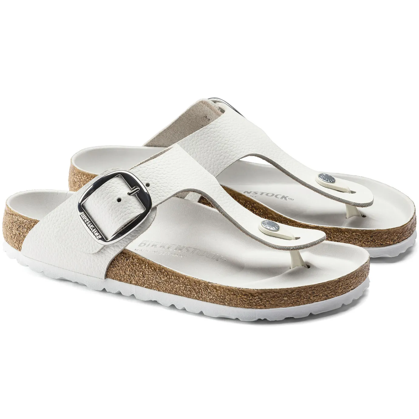 Birkenstock Thong Sandals<Gizeh Big Buckle White