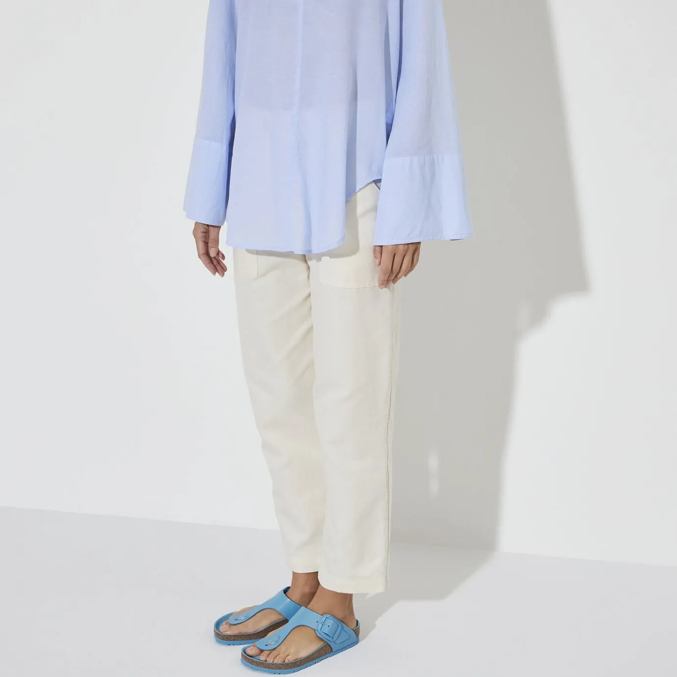 Birkenstock Thong Sandals<Gizeh Big Buckle High Shine Sky Blue