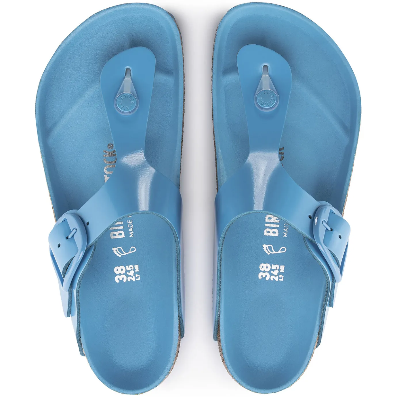 Birkenstock Thong Sandals<Gizeh Big Buckle High Shine Sky Blue