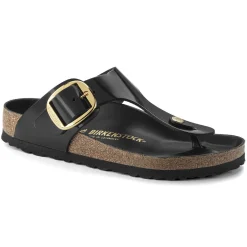 Birkenstock Thong Sandals<Gizeh Big Buckle High Shine Black