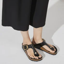Birkenstock Thong Sandals<Gizeh Big Buckle High Shine Black