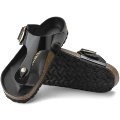 Birkenstock Thong Sandals<Gizeh Big Buckle High Shine Black