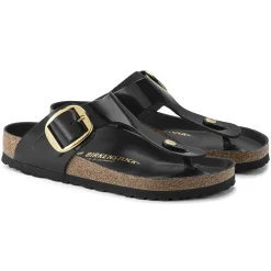 Birkenstock Thong Sandals<Gizeh Big Buckle High Shine Black