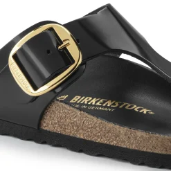 Birkenstock Thong Sandals<Gizeh Big Buckle High Shine Black