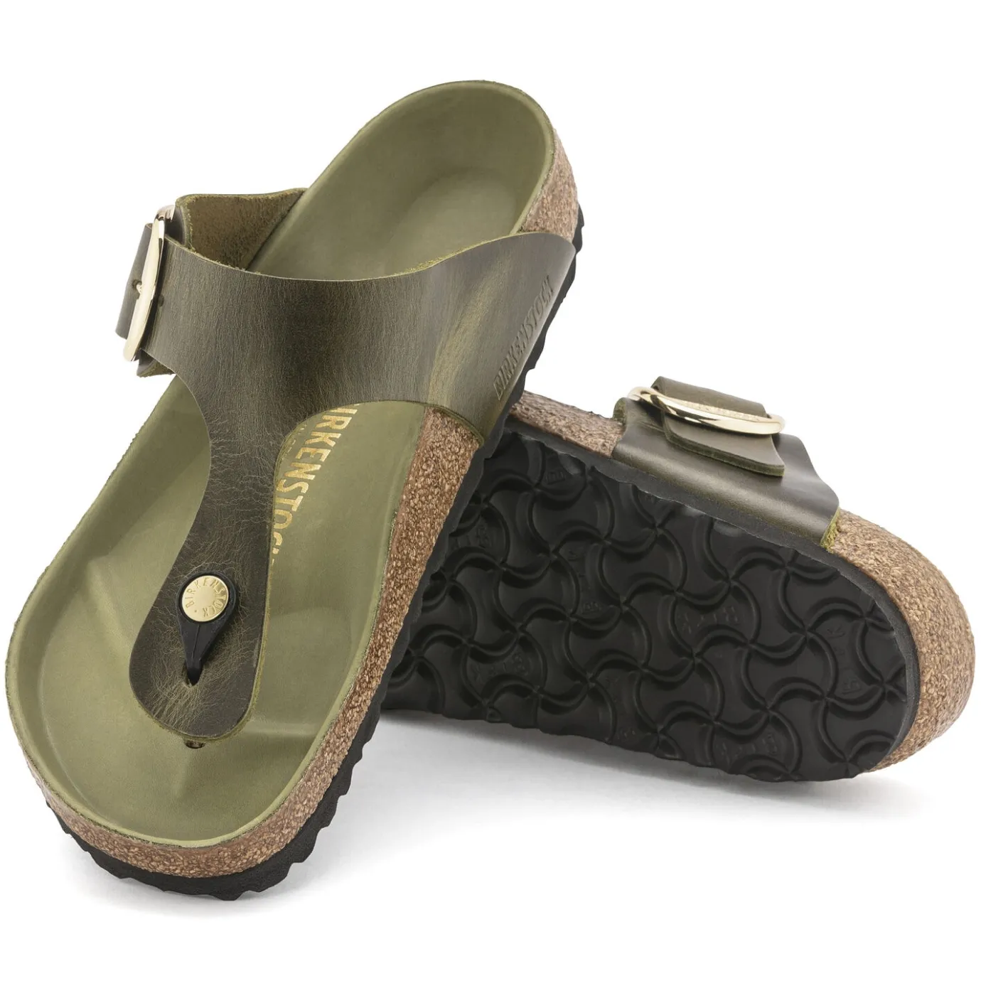 Birkenstock Thong Sandals<Gizeh Big Buckle Olive Green