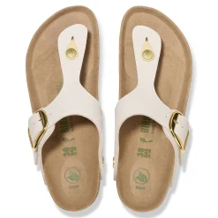 Birkenstock Thong Sandals<Gizeh Big Buckle Rivet Logo Canvas Eggshell
