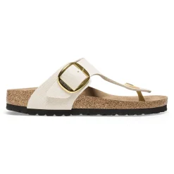 Birkenstock Thong Sandals<Gizeh Big Buckle Rivet Logo Canvas Eggshell