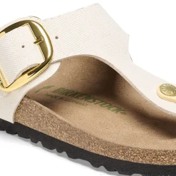 Birkenstock Thong Sandals<Gizeh Big Buckle Rivet Logo Canvas Eggshell