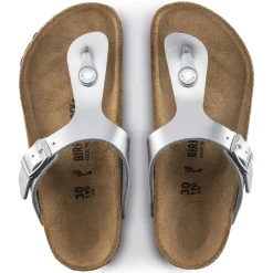 Birkenstock Thong Sandals<Gizeh Kids Electric Metallic Silver