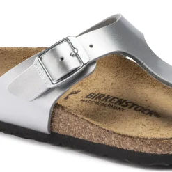 Birkenstock Thong Sandals<Gizeh Kids Electric Metallic Silver