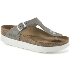Birkenstock Thong Sandals<Gizeh Platform Dove Gray