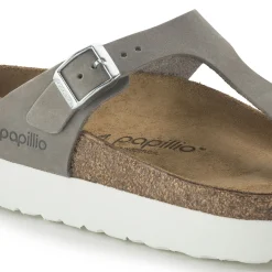 Birkenstock Thong Sandals<Gizeh Platform Dove Gray