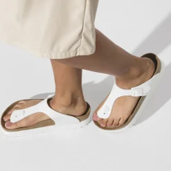 Birkenstock Thong Sandals<Gizeh Platform Vegan White
