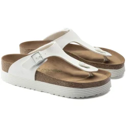 Birkenstock Thong Sandals<Gizeh Platform Vegan White