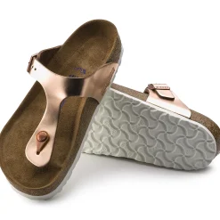 Birkenstock Thong Sandals<Gizeh Soft Footbed Metallic Copper