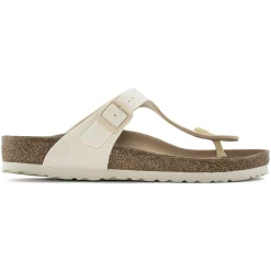 Birkenstock Thong Sandals<Gizeh Vegan Canvas Eggshell