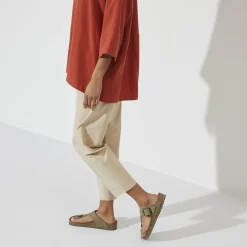 Birkenstock Thong Sandals<Gizeh Vegan Big Buckle Faded Khaki