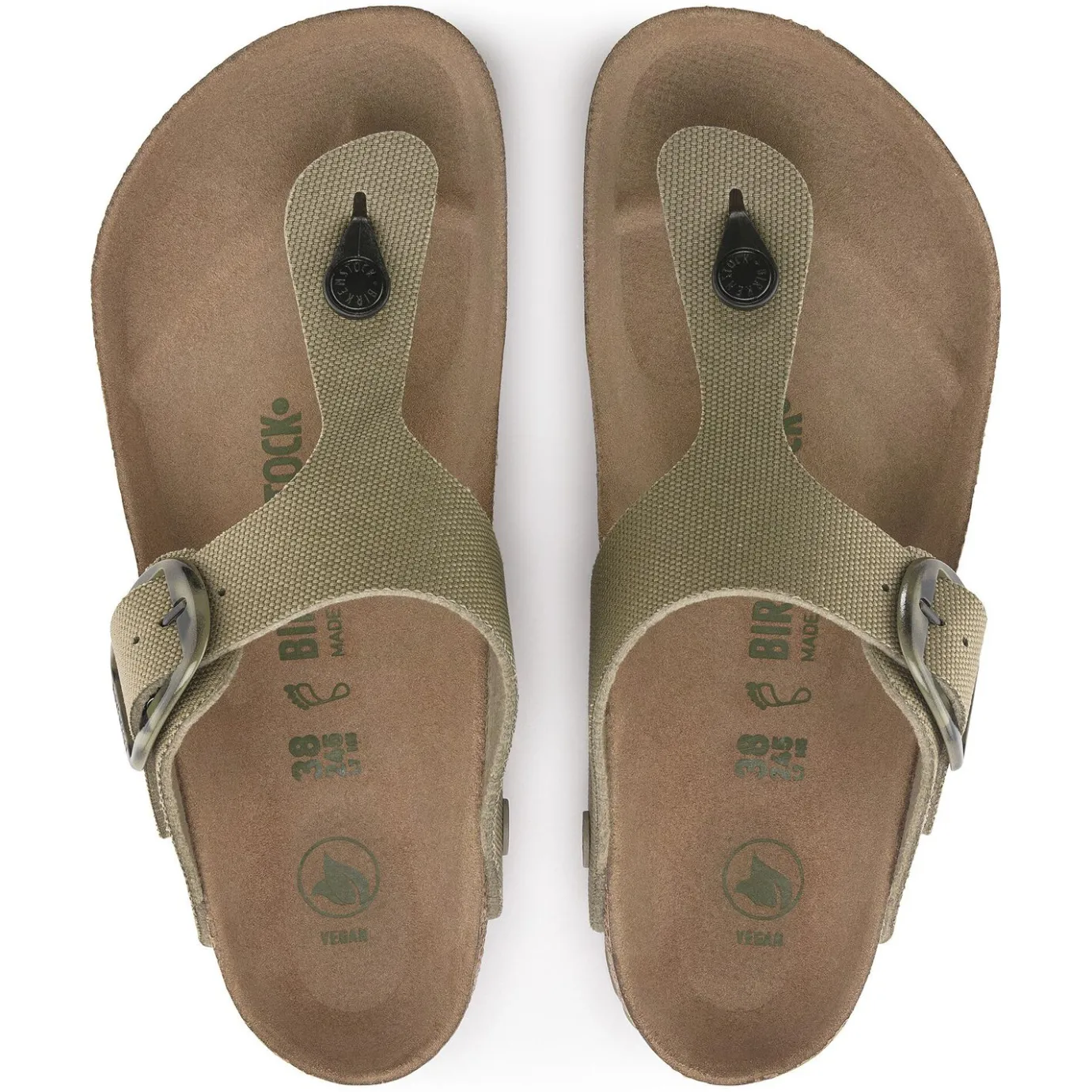 Birkenstock Thong Sandals<Gizeh Vegan Big Buckle Faded Khaki