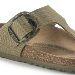 Birkenstock Thong Sandals<Gizeh Vegan Big Buckle Faded Khaki