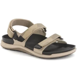 Birkenstock Ankle-Strap Sandals<Kalahari Women Futura Geometric Camo Beige