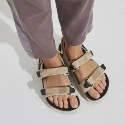 Birkenstock Ankle-Strap Sandals<Kalahari Women Futura Geometric Camo Beige