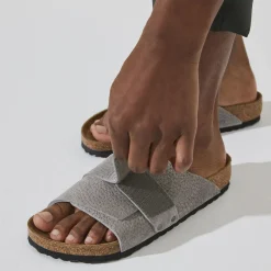 Birkenstock One-Strap Sandals<Kyoto Desert Buck Whale Gray