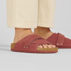 Birkenstock One-Strap Sandals<Kyoto Corduroy Sienna Red